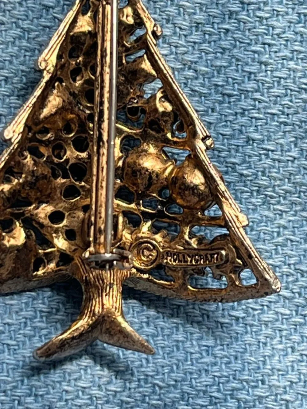Vintage 1950-60's Hollycraft Christmas Tree Brooch ~ 2